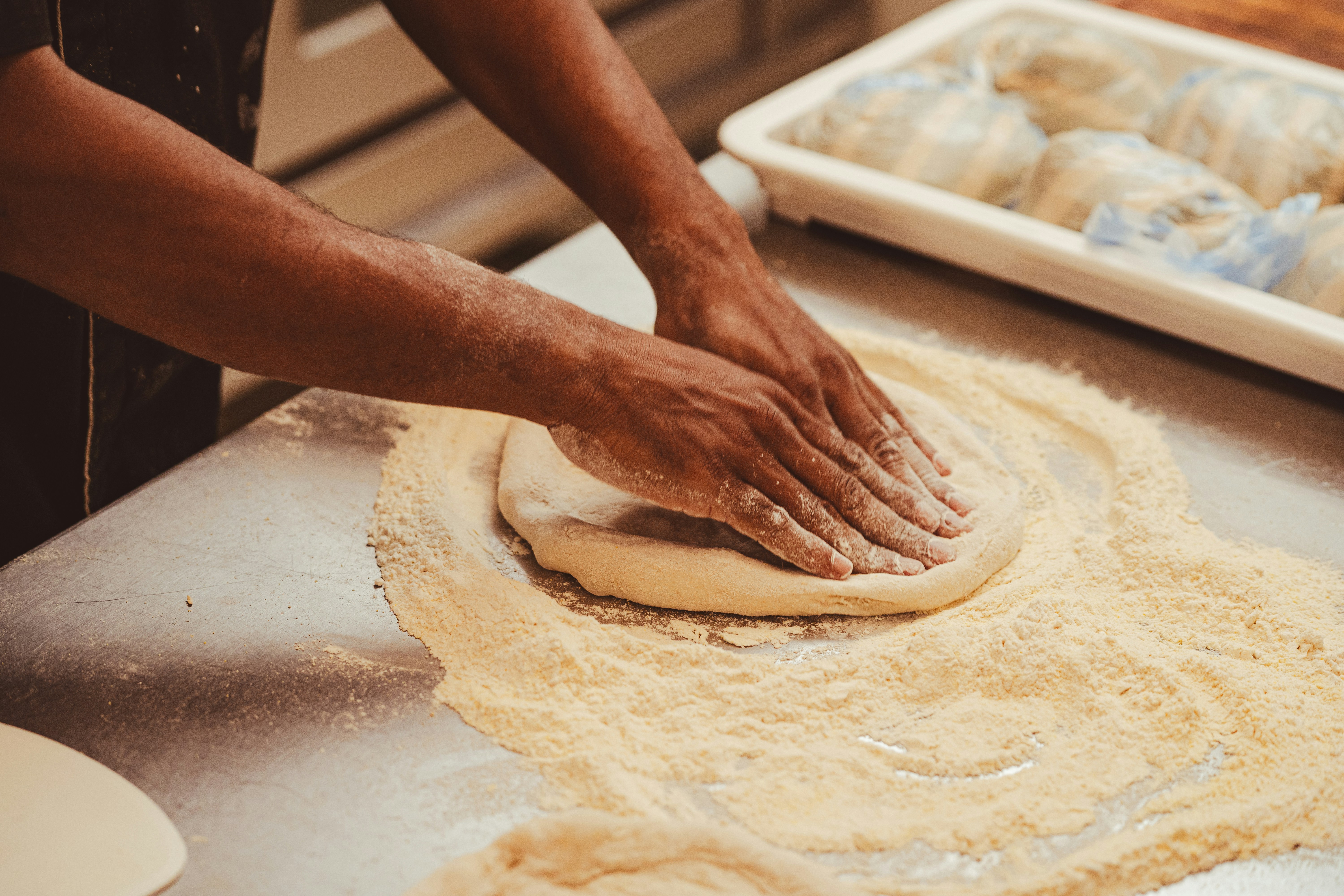 Pizza in wood-fired oven